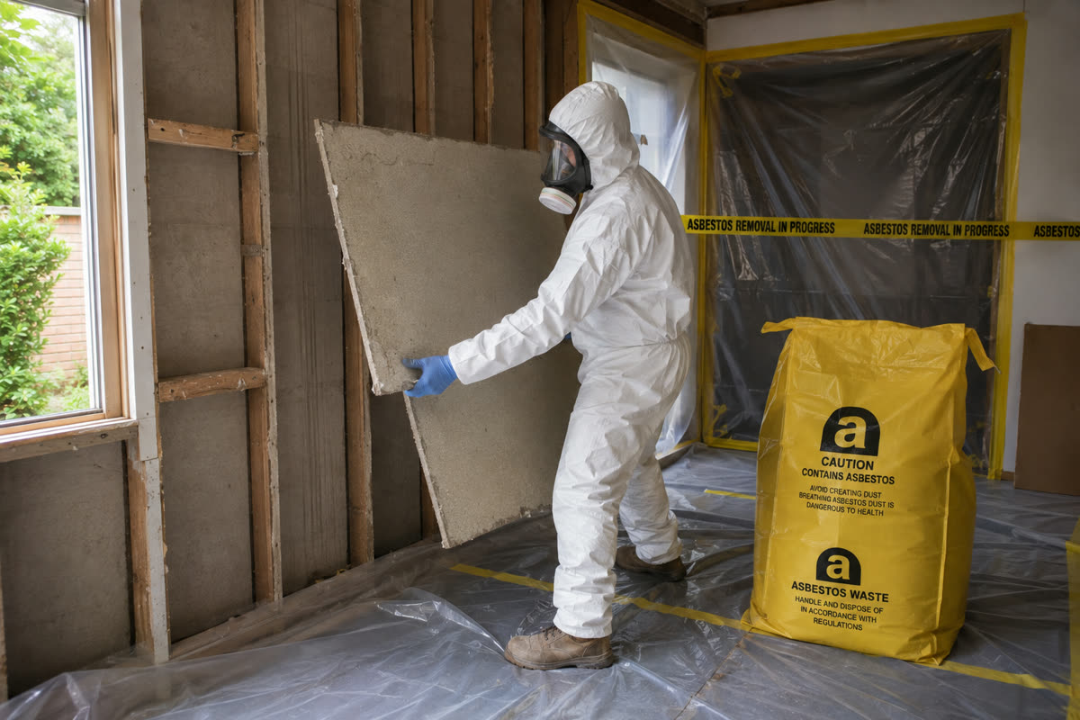 Wall, tile and asbestos removal